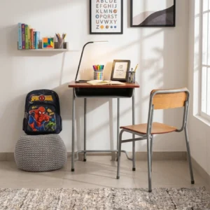 Delmar Kids Study Desk With Chair-Beech