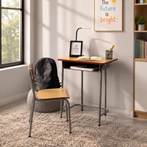 Delmar Kids Study Desk With Chair-Yellow Beech