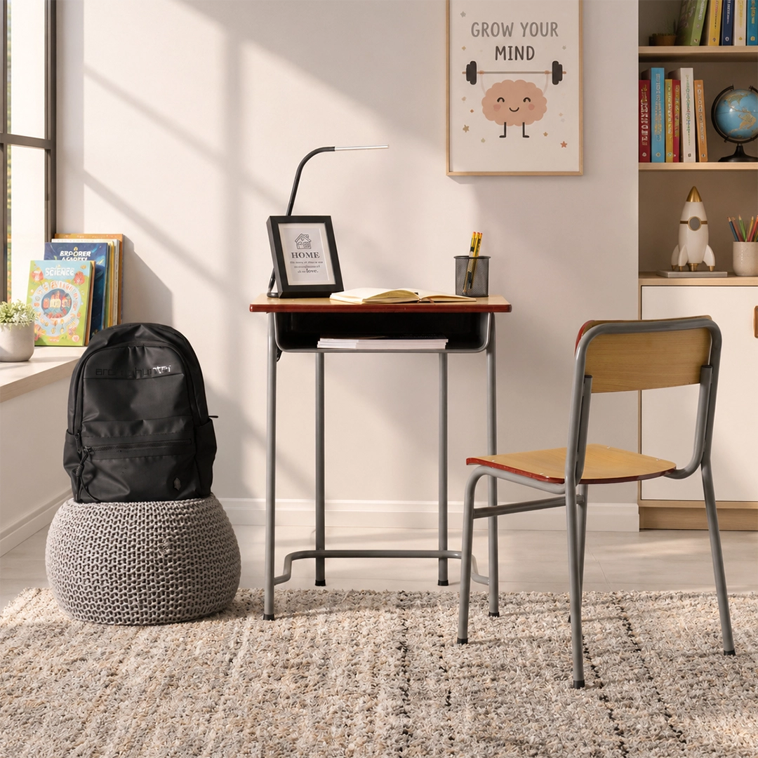 Delmar Kids Study Desk With Chair-Yellow Beech - Image 5