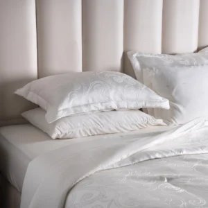 Sovera 6PCS Jacquard King Comforter Set White 240X260Cm