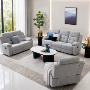Griffen 6-Seater Recliner Sofa Set-Grey