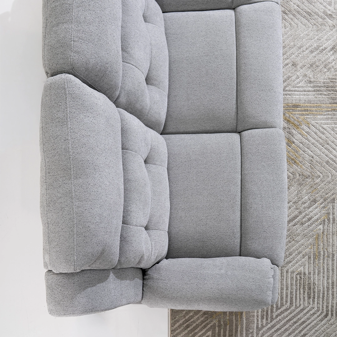 Griffen 6-Seater Recliner Sofa Set-Grey - Image 16