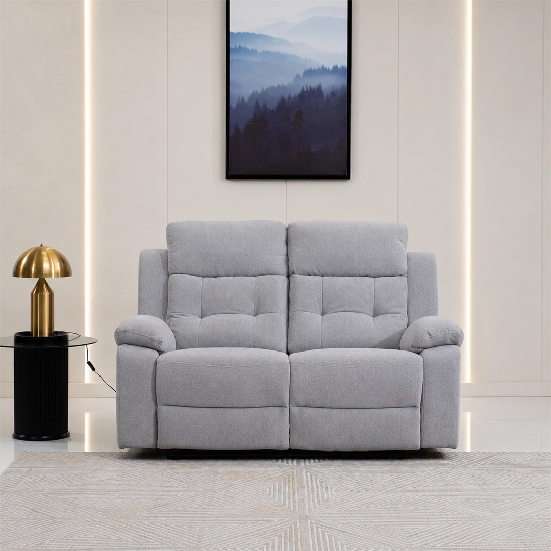 Griffen 6-Seater Recliner Sofa Set-Grey - Image 9