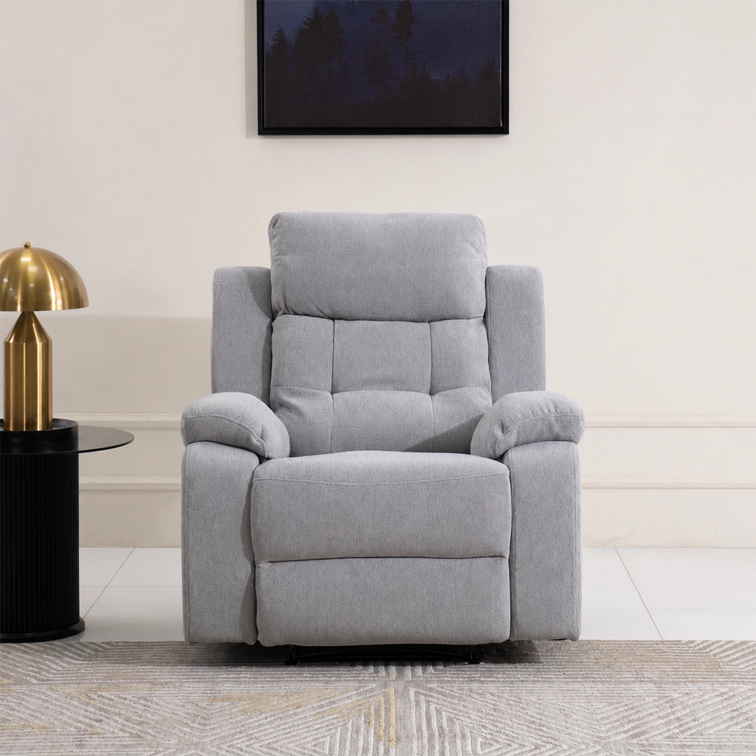 Griffen 6-Seater Recliner Sofa Set-Grey - Image 11