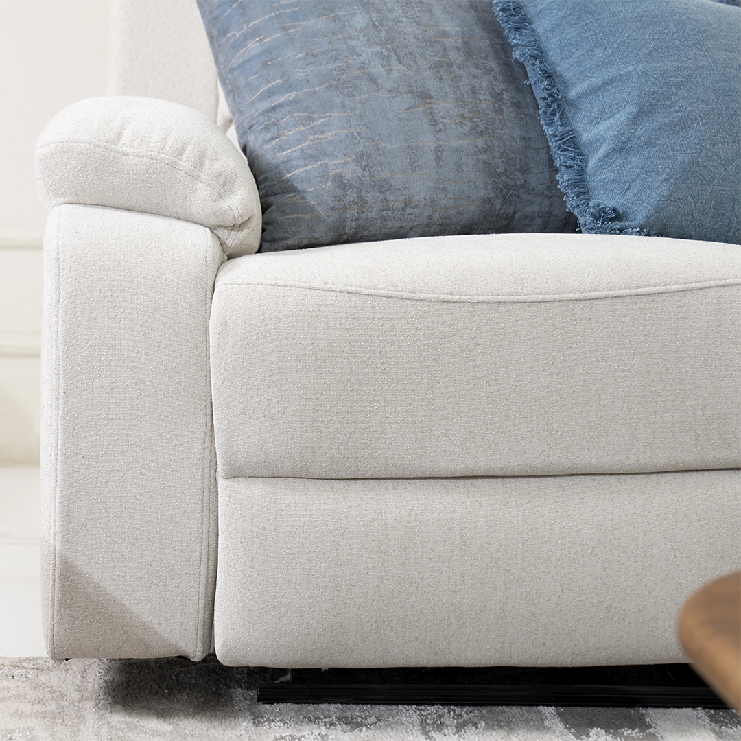 Griffen 6-Seater Recliner Sofa Set-Off White - Image 15