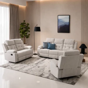 Griffen 6-Seater Recliner Sofa Set-Off White
