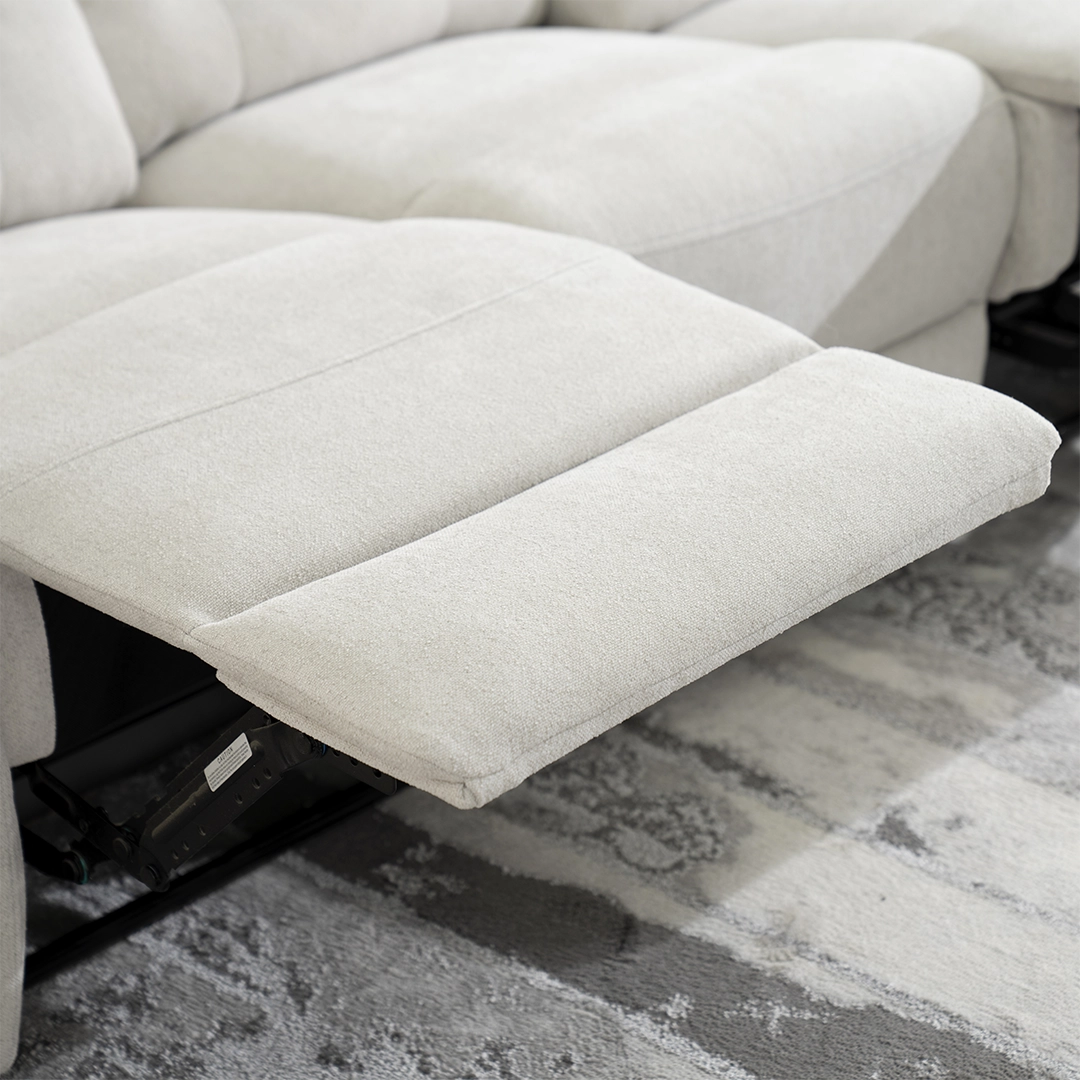 Griffen 6-Seater Recliner Sofa Set-Off White - Image 17