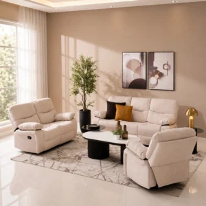 Stanford 6-Seater Recliner Sofa Set-Taupe