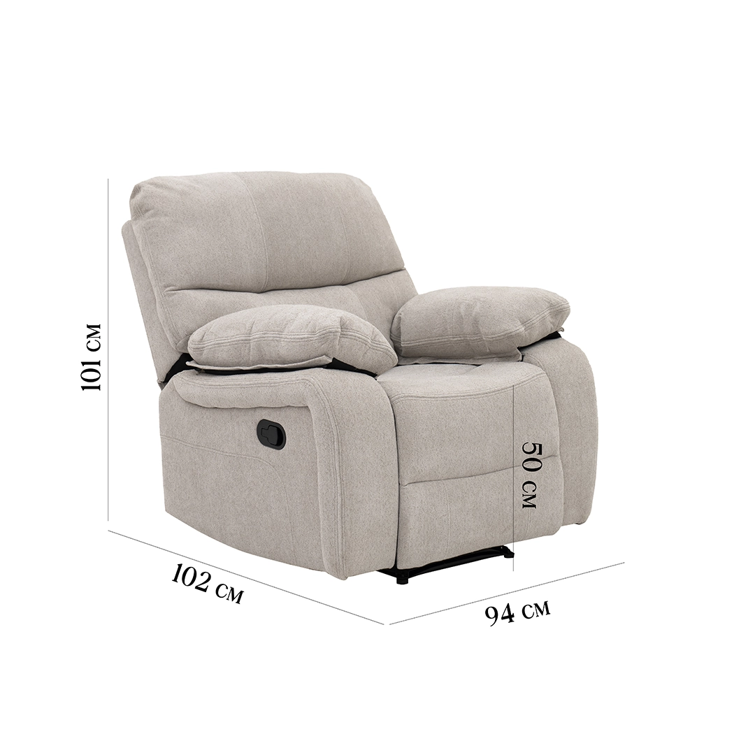 Stanford 6-Seater Recliner Sofa Set-Beige - Image 4