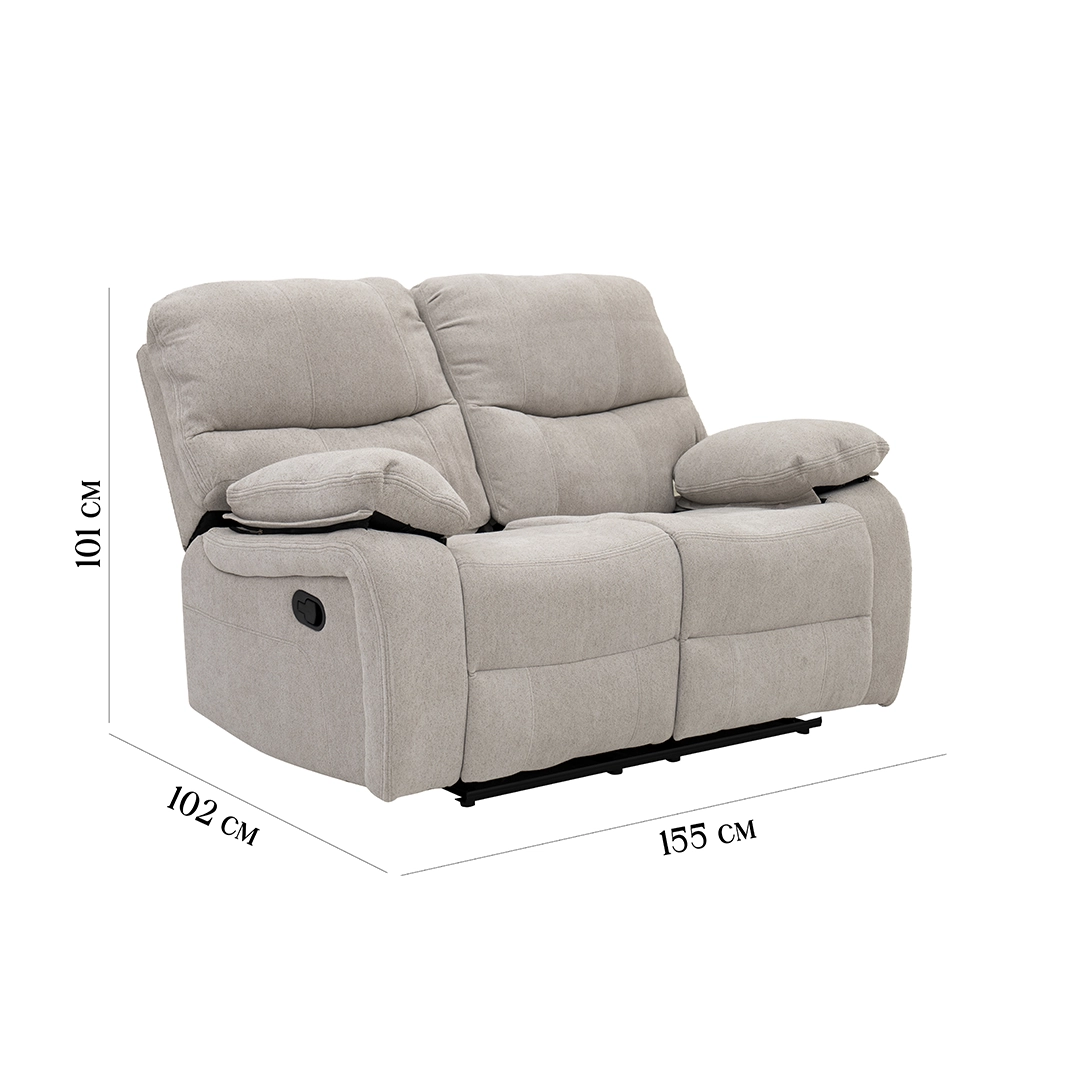 Stanford 6-Seater Recliner Sofa Set-Beige - Image 3