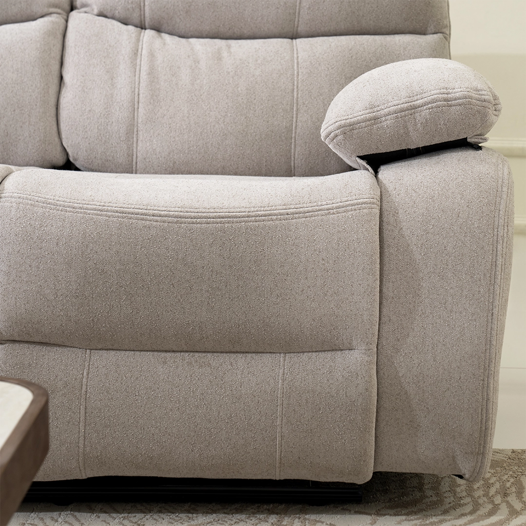 Stanford 6-Seater Recliner Sofa Set-Beige - Image 12