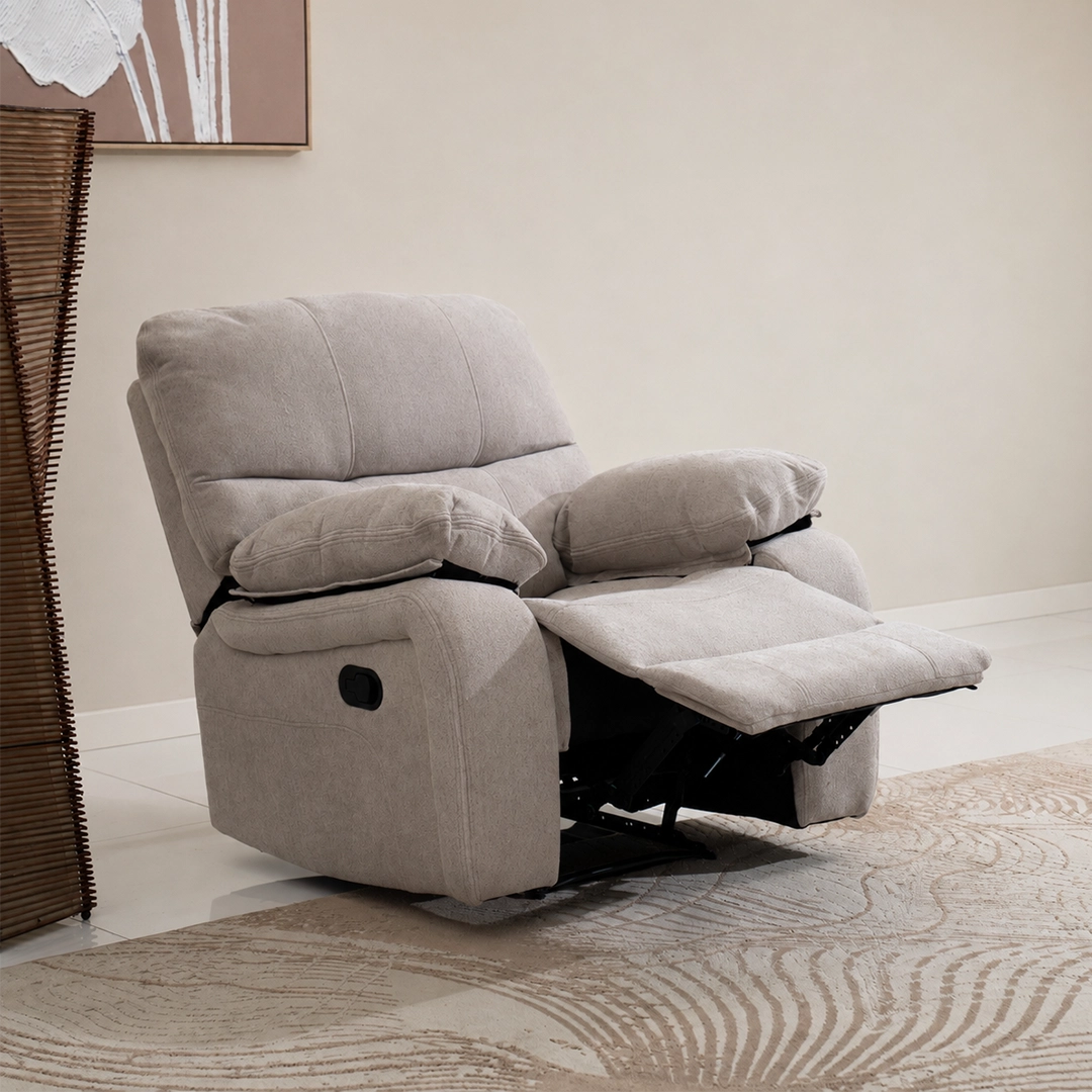 Stanford 6-Seater Recliner Sofa Set-Beige - Image 11