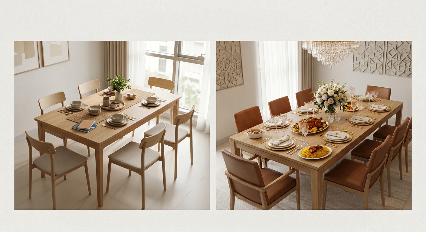 6-Seater vs 8-Seater Dining Table: Which One to Choose?