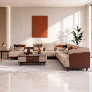 Divine Corner Sofa With Center Table