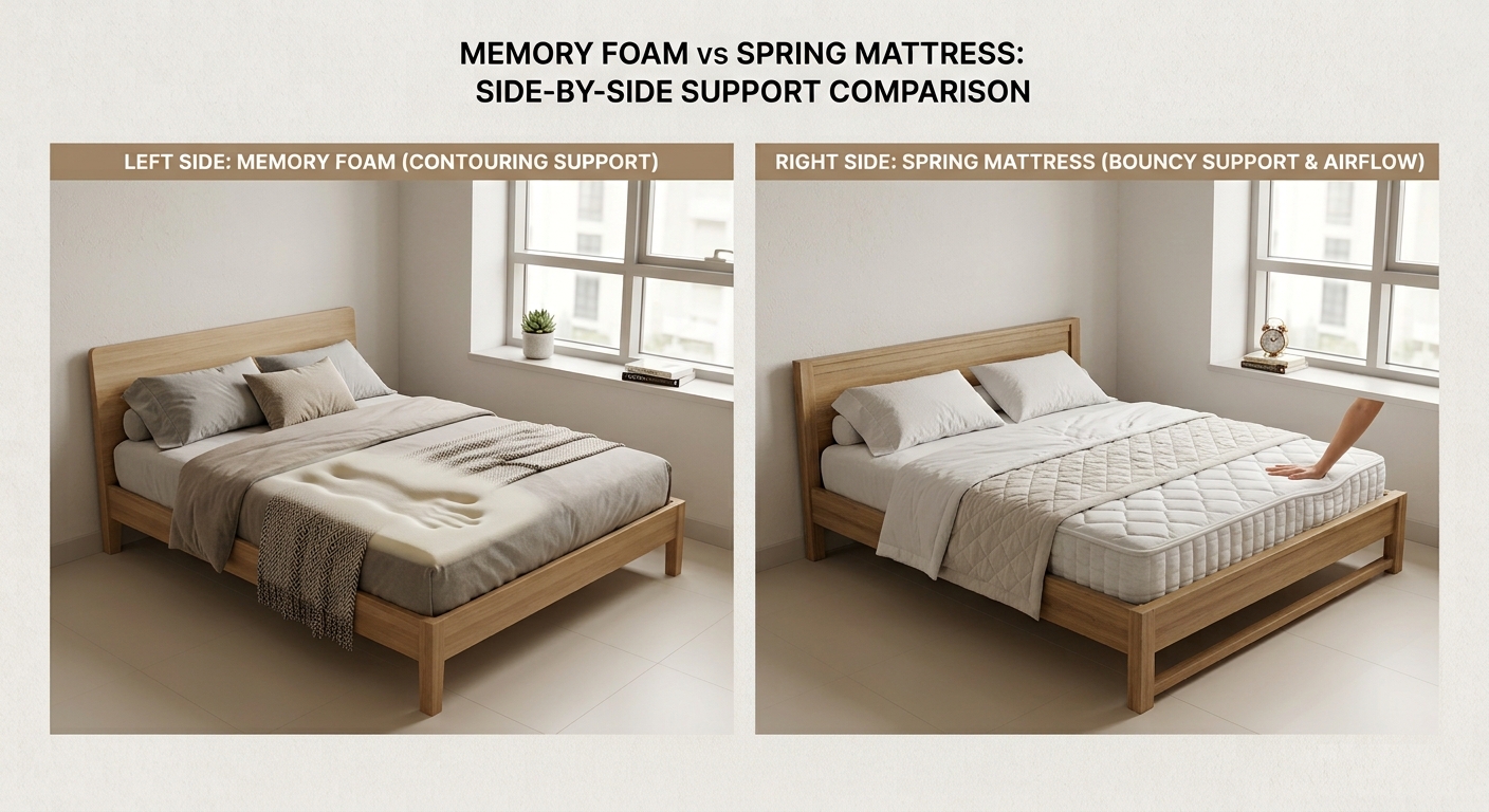Memory Foam vs Spring Mattress: Which One Is Better?