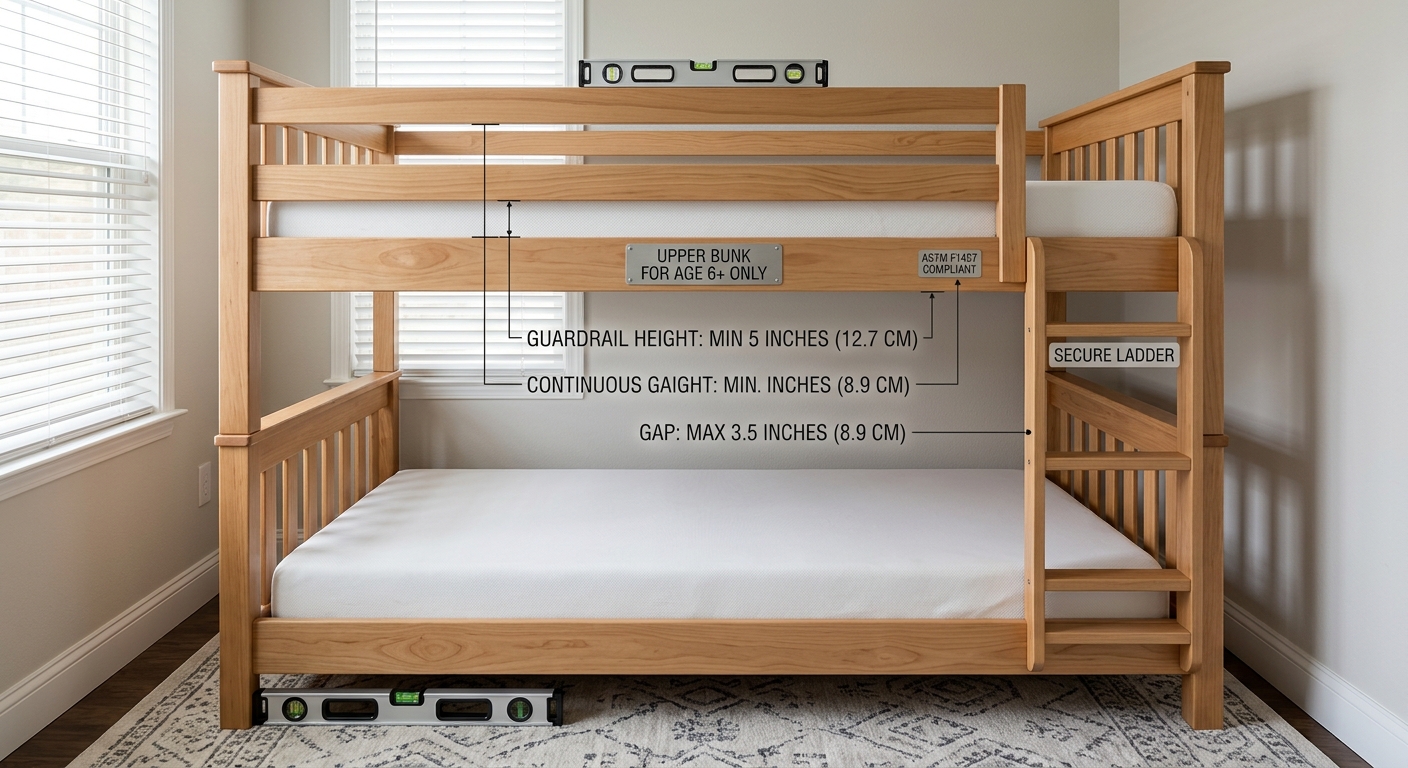 Bunk Bed Safety Standards: Age Limits, Guardrails and What to Check