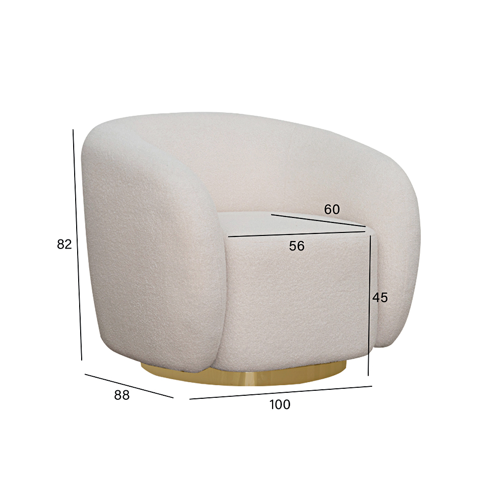 Ava Single Seater Sofa - Image 2