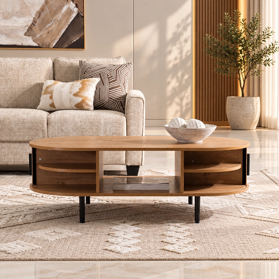 Dynamic Coffee Table-Oak - Image 4