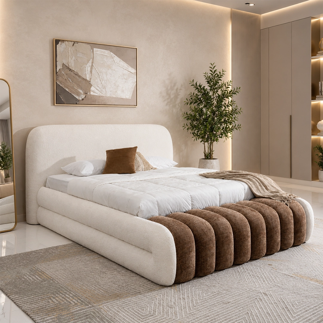 The Vinicius Bed with Built-In Foot Bench